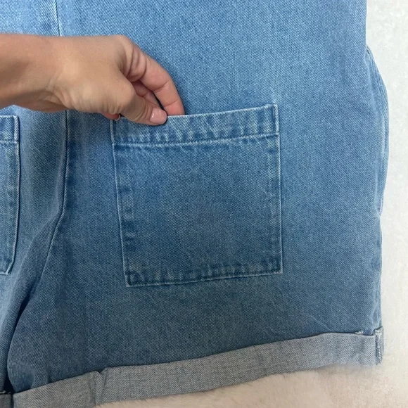 Show Me Your Mumu Women's Medium Wash Reno Sleeveless Denim Romper Size XL NWT - Picture 10 of 14